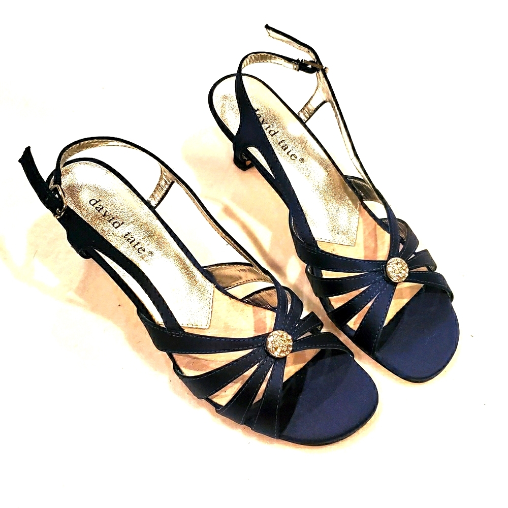 New! David Tate Size 6 Rhinestone Strappy Heels